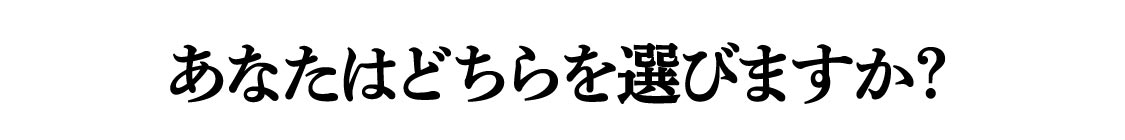 どちらを選びますか？